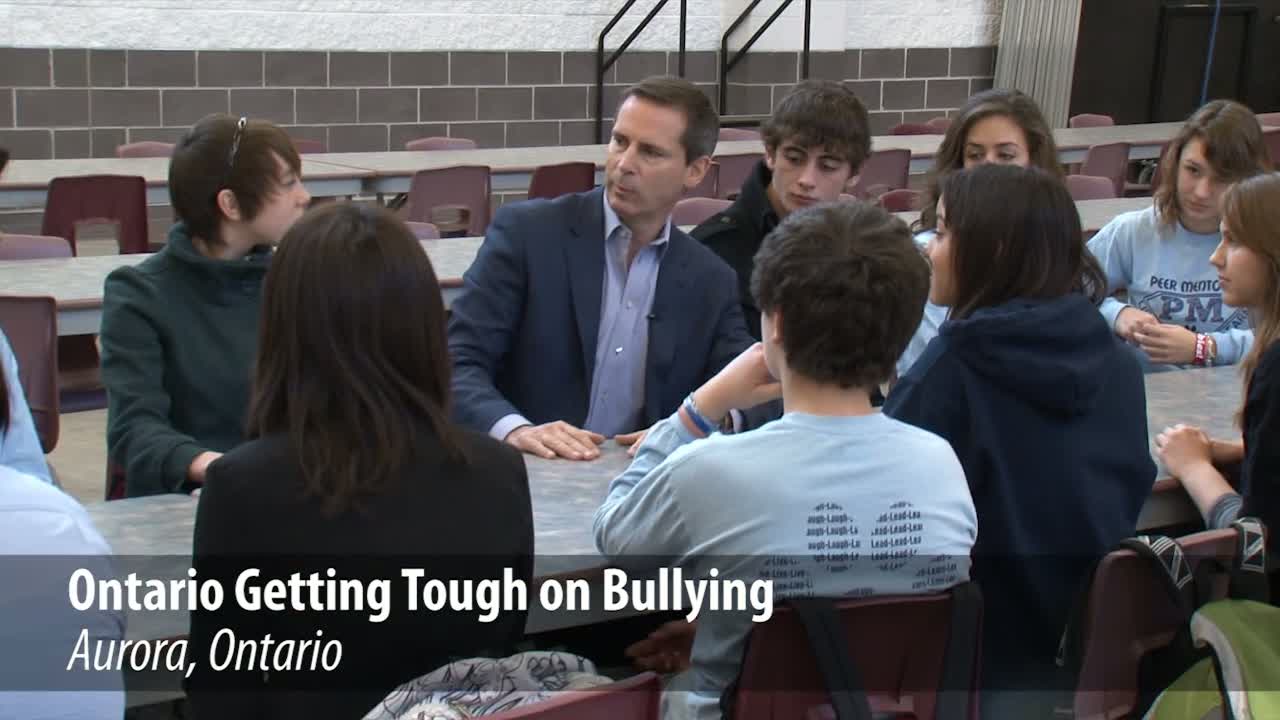L'Ontario devient plus sévère avec l'intimidation